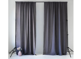 Linen curtain "Nighttime drawstring", in 3 colors