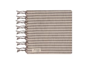 Halbleinen Hamamtuch "Striped Grey"