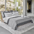 Bedspread and cushion cover with lurex "Vendôme" 109 Silver