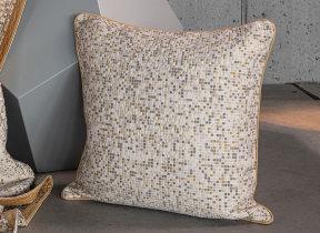 Jacquard cushion cover "Mosaic Gold"