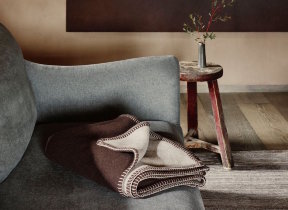 Lambswool blanket with cashmere "Filt Oak Natural"