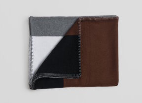 Lambswool blanket with cashmere "Valatzu Anton Vicuna"