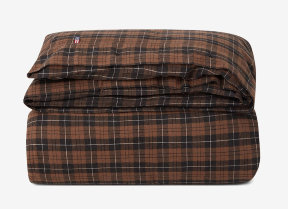 Flanell Bettwäsche "Checked Brown / Dark Gray"