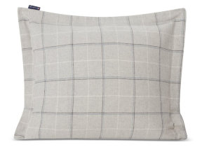 Flannel comforter cover "Checked Light Gray / Dove"