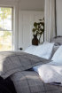 Flannel Bedding "Checked Light Gray / Dove" 