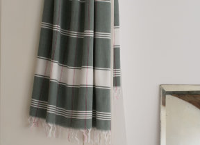 Hammam towel checkered "pine green"