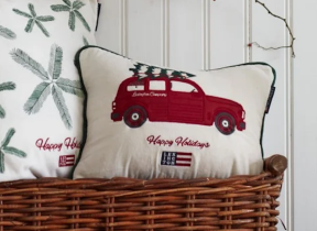 Samt Kissen "Holiday Car"