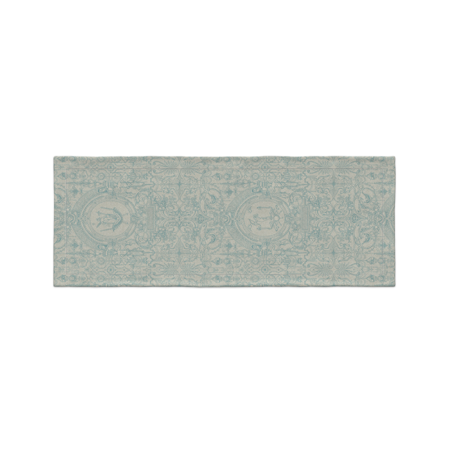 Pure linen table runner "Cartouche"