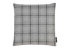 Benu Check" decorative cushion in light gray