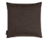 Benu Check" decorative cushion in dark brown