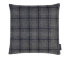 Benu Check" decorative cushion in dark gray