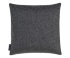 Benu Check" decorative cushion in dark gray