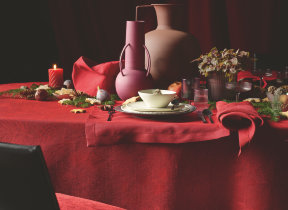 Linen tablecloth jacquard "Leitner Foresta 275" in 10 colours