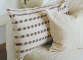 Half-linen cushion cover "Mute"