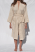 Lamu" half-linen bathrobe