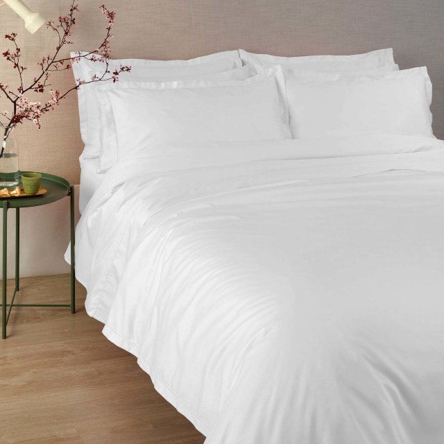 Percale bed linen "Amalia Fresco White"