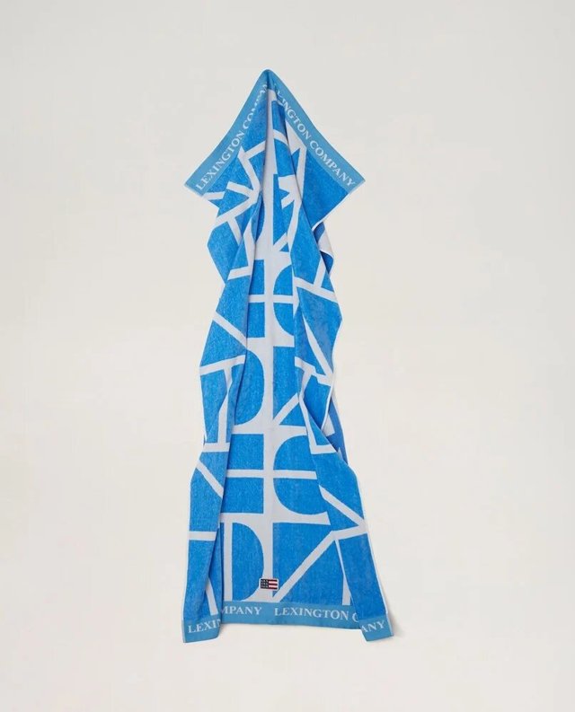 Velours Strandtuch "Graphic Velours Blue"