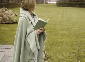 Schurwoll Plaid mit Kaschmir "Dina Green"