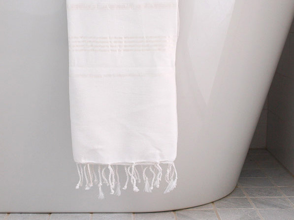 Hamam Towel "White & White"
