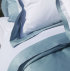 Celso de Lemos Percale bed linen "Hella" 301 Atlantic