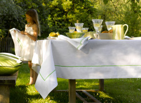 Elegante Leinentischwäsche aus Brügge "Mirabel Slabbinck Maca" in vielen Farben