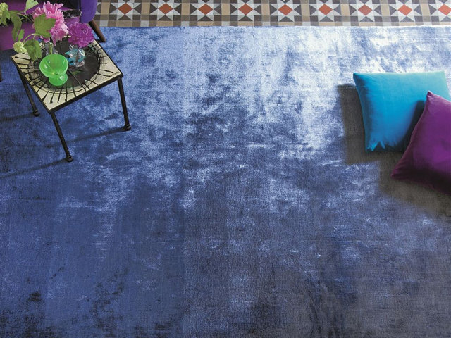 Designers Guild Viscose carpet "Eberson Cobalt"