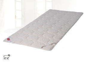 Waschbares Schafwoll Unterbett "Hefel Pure Wool", 400 g/m²
