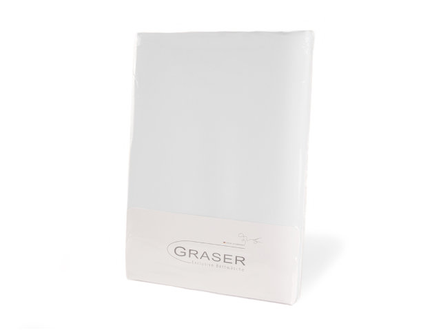 Graser Spannbettlaken "Perkal" - perlgrau