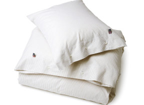 Oxford bed linen "Pin Point Stripe Beige"