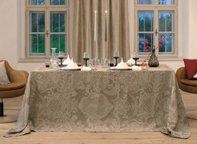 Jacquard linen table linen "Leitner Imperial Jacquard", in 13 color variations