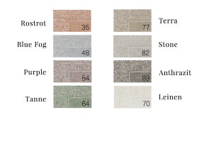 Color chart linen jacquard "Medici"