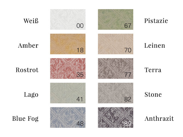 Farbkarte Halbleinenjacquard "Aquarell" 