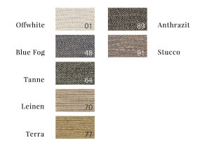 Color chart "Coarse basket weave"