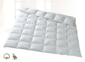 Warm eiderdown comforter with cotton cover "Fischbacher King", warm