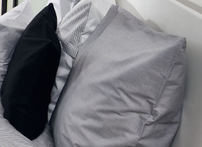 Bettwäsche "Fil à Fil Grey & Blue"