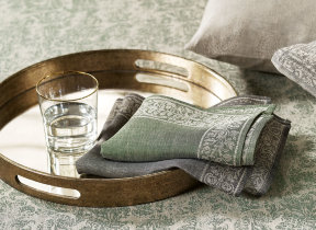 Jacquard Leinentischwäsche & Servietten "Leitner Medici" in 8 Farben