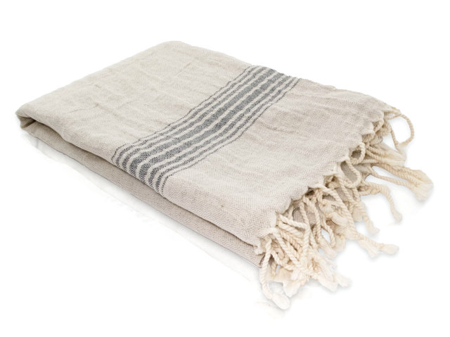 albleinen hammam towel "Striped" black striped