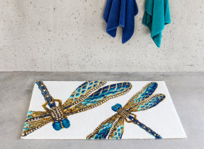 Dragonfly" bath rug 70 x 120 cm