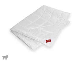 Bettdecke mit weißem Kaschmirflaum warm "Hefel Himalaya Snow"