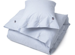 Oxford Bettwäsche "Pin Point Stripe Blue"