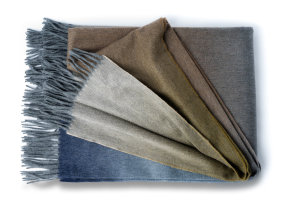 Reines Kaschmirplaid "Begg & Co Nuance Ombre Islander", 147 x 183 cm