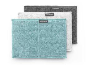 Microfiber cleaning cloths set of 3 "Mint, White & Grey"