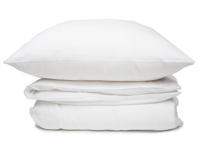  Weiche, frische Halbleinenbettwäsche "Casual Breeze White" 