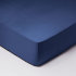 Schlossberg Plain fitted sheet "Jersey Royal", navy