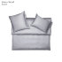 Luxurious fine jersey bed linen "Schlossberg Uni Royal", Acier