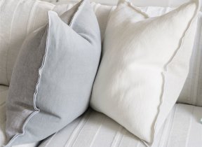 Linen cushion "Brera Alabaster" 45 x 45 cm
