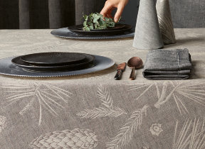 Leinen Tischtuch Jacquard "Leitner Foresta 275" in 9 Farben