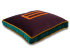 Velvet sofa cushion with bar "Etro Viola"