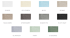 Weseta Dreamtuft Puro" bath rug - color chart