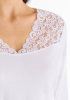 Damenpyjama mit Spitze "Hanro Moments White", Detail